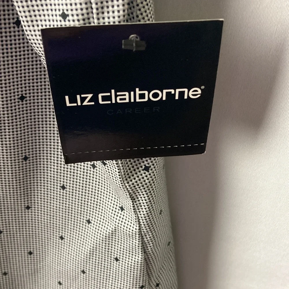 Liz, Claiborne, 2X, black and white short sleeve shirt - Picture 4 of 8